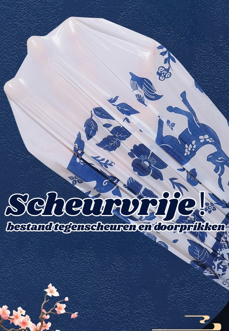 Extra Sterke Afvalzakken met Trekkoord - 20 Liter 87 Stuks - Scheurvaste Vuilniszakken - Stijlvol Delfts Blauw Design - Lekvrij & Extra Dik - Pedaalemmerzakken voor Keuken - 50*60CM- Universele Pasvorm voor Prullenbak - Niet Doorschijnend