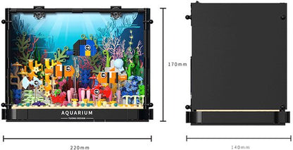Aquarium Bouwstenenset Met Licht 570 pcs - Eco Aquarium Model Speelgoed - Bouwstenen Speelgoed - Aquarium bouwset - Geschikt voor decoratie en educatie 8+ - Educatief Speelgoed - Creatief Knutselpakket - Verjaardag Cadeau voor Jongens & Meisjes