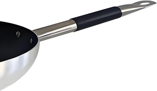 Frying pan Ø 30 cm - Suitable for induction & gas - Luxury aluminum frying pan with Ital Stone non-stick coating & granite look - 100% PFOA, lead & nickel free - Scratch-resistant stone layer with soft-grip steel - Black/Gray 