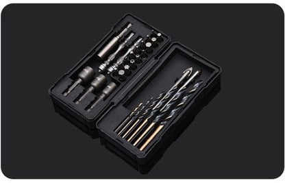 Gevulde Gereedschapskoffer - Accuboormachine Set in Koffer - Complete Gereedschapsset inclusief Handgereedschap en Borenset - 10mm - Type-C Oplaadbaar - Inclusief Schroevendraaiers, Tang en Accessoires - Zwart