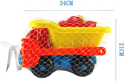 Sand Toy Truck Set - 7-Piece - Beach Toys with Car, Watering Can, Sand Molds & Shovel - Sturdy Sandbox Toys for Kids - Complete Beach Set - Sandbox Toys - Sandboxes - Outdoor Toys - Toys - Multi-color 