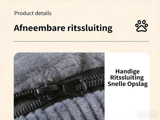 Hondenmand & Kattenhuis - 43*39*37CM - Luxe Huisdierbed - Opvouwbaar tot Sofa- Met Uitneembaar Kussen&Handvat - Wasbaar & Anti-slip - voor Middelgrote & Kleine Honden - Geschikt voor Alle Kittens - Indoor Iglo Slaapplek - Winter Warme Slaapzak -Grijs