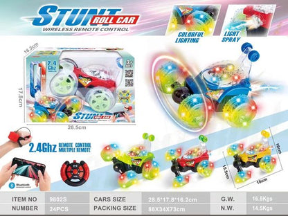 Off-Road RC Auto - speelgoed afstandsbediening auto - 360° Draaien - LED Verlichting - Stuntauto - Draadloze Afstandsbediening - Cool Design - Oplaadbare Accu - Voor Jongens & Meisjes - Geel