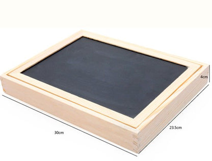 2 in 1 dubbelzijdig magnetisch speelbord Houten Speelbox voor kinderen- Educatief speelgoed boerderij