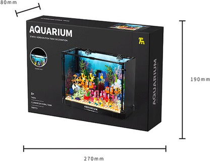 Aquarium Bouwstenenset Met Licht 570 pcs - Eco Aquarium Model Speelgoed - Bouwstenen Speelgoed - Aquarium bouwset - Geschikt voor decoratie en educatie 8+ - Educatief Speelgoed - Creatief Knutselpakket - Verjaardag Cadeau voor Jongens & Meisjes