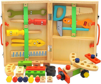 Wooden Tool Box Toy - Educational & Durable for Ages 3+ 