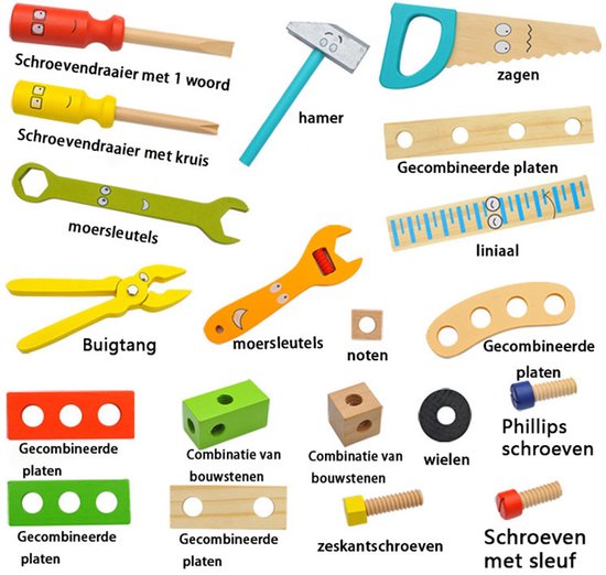 Wooden Tool Box Toy - Educational & Durable for Ages 3+ 