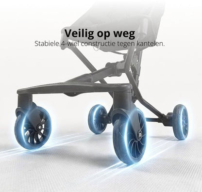 Lichtgewicht Buggy & Reisbuggy - Compacte Kinderwagen - Oersterk Aluminium Frame - Geschikt als Handbagage Vliegtuig - Tot 30kg Draagkracht - Eenhands Inklapbaar - Stabiel 4-Wiel Design & Anti-Schok - Ideaal voor Camping & Auto - Groen