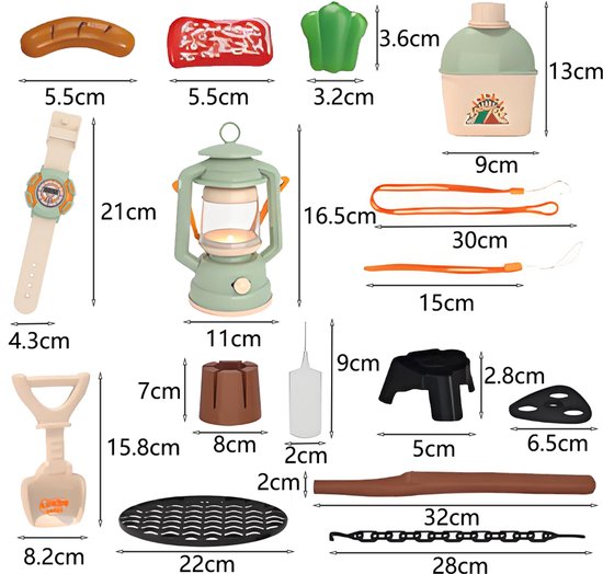 Kinder Speelgoed - Camping - Tent - Kampeerset - Kampeer vakantie - Outdoor Explorer Natuur - Interactief Rollenspel voor Binnen & Buiten - Fantasie- Kamperen - Complete Survival Kit met Kampvuur, Lantaarn & Verrekijker - Cadeau voor Kinderen 3 Jaar