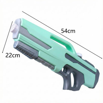 Waterpistool 54cm XL - 1200ml Grote Tank & 8m Schietbereik - Water Pistool- Watergeweer - Super Soaker - Duurzaam Waterspeelgoed voor Strand & Tuin - Buitenspeelgoed voor Kinderen & Volwassenen - 54×22×7cm - Groen, Grijs