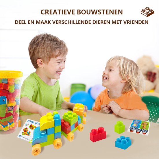 Plastic Montessori Toys - Construction Toys - 100 pcs 