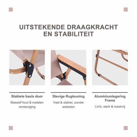 Campingstoel - Vouwstoel - Opvouwbaar Visstoel - Klapstoel met armleuningen - Lage Strandstoel - Compacte Visstoel - Lichtgewicht & Stevig tot 100kg - Zithoogte: 30cm - Ideaal voor Camping, Strand & Tuin - Khaki