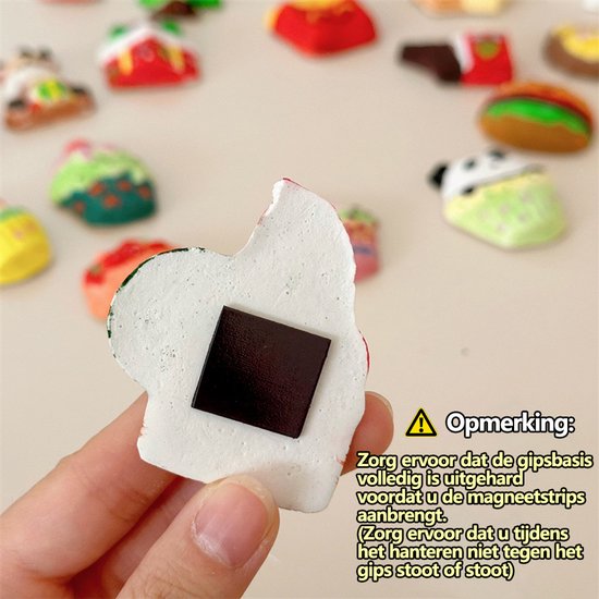 Knutselpakket Magneten Maken & Gips Gieten - DIY Creatief Speelgoed Set - Thema Eten met Taart, Kersttaart, Cupcake - Inclusief Verf & Vormpjes - Knutselen voor Kinderen - Educatief Speelgoed - Koelkast Magneten - Verjaardag Cadeau Jongens & Meisjes