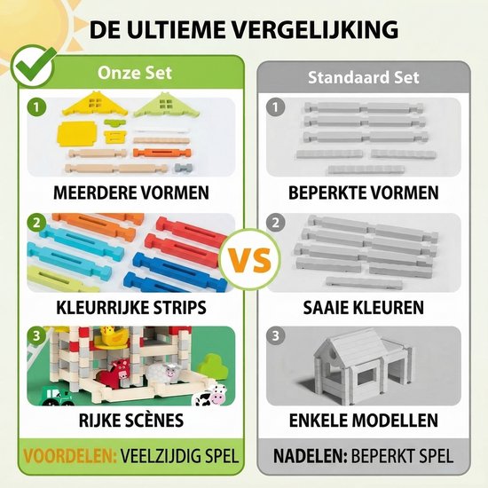 Houten Bouwstenen Set met Pen-en-Gatverbinding - Brandweerkazerne - 3D Puzzel & Constructie Speelgoed - Hout blokjes Peuter Cadeau - Rollenspellen - Bouwblokken - Educatief Montessori Speelgoed voor Kinderen - Vanaf 3 Jaar - Rood