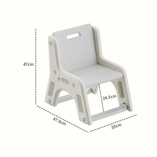 Kindertafel Met 1 Stoel + 2 Bakjes + 209 Grote Bouwstenen- 2-in-1 Bouwtafel & Leertafel - Speeltafel Geschikt voor Lego® & Duplo® blokken - Blokken Tafel Kinderen - Legotafel- zandtafel - watertafel - Ideaal Cadeau voor Verjaardagen, Wit