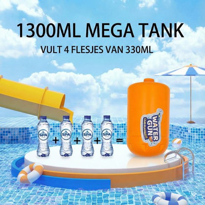 Waterpistool 62cm XL - 1300ml Grote Tank & 7m Schietbereik - Water Pistool- Watergeweer - Super Soaker - Duurzaam Waterspeelgoed voor Strand & Tuin - Buitenspeelgoed voor Kinderen & Volwassenen - 62*26*14cm - Blauw, Geel