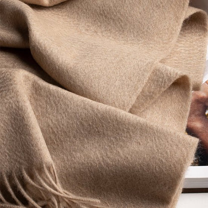 100% Cashmere Sjaal Dames - Zachte Kasjmier Wintersjaal in Chique Geschenkverpakking - Premium Kwaliteit met Waterrimpel Glans - Warm & Stijlvol - Verjaardag Cadeau voor Vrouwen - Melkwit