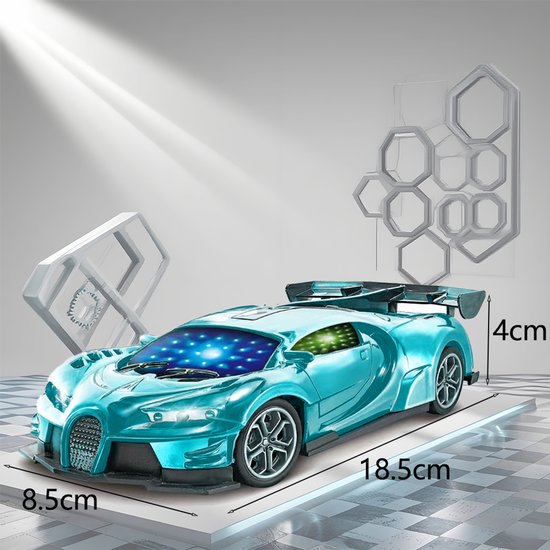 RC Racing Auto - Speelgoed Auto met 3D LED-Verlichting - 1:20 Simulatie - Draadloze Afstandsbediening - Hoge Snelheid - Binnen & Buiten Gebruik - Voor Kinderen - Groen