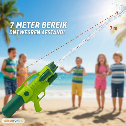 Waterpistool 51cm XL - 1100ml Grote Tank & 7m Schietbereik - Water Pistool- Watergeweer - Super Soaker - Duurzaam Waterspeelgoed voor Strand & Tuin - Buitenspeelgoed voor Kinderen & Volwassenen - 51×22×10cm - Groen
