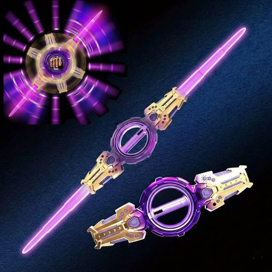 Dubbelzijdig Lightsaber met Geluid - Uitschuifbaar Laserzwaard voor Kinderen & Cosplay - 108cm - Kinderspeelgoed - 7 kleuren lichtzwaard met geluidseffecten - Type-C Oplaadbaar - Smooth Swing - Zintuiglijk Speelgoed - Paars - Gekleurd Wars Festival