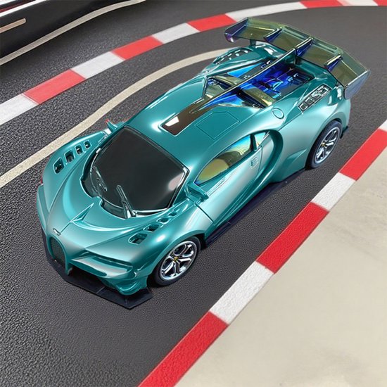 RC Racing Auto - Speelgoed Auto met 3D LED-Verlichting - 1:20 Simulatie - Draadloze Afstandsbediening - Hoge Snelheid - Binnen & Buiten Gebruik - Voor Kinderen - Groen