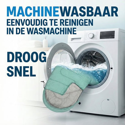 Lichtgewicht Slaapzak 1kg voor Kinderen - Compacte Envelop Slaapzak met Capuchon - 170x70 cm - Waterafstotend 380T Nylon - 4 Seizoenen - Machine Wasbaar - Ideaal voor Kamperen, Logeren & Wandelen - 2×Wegs Rits Inclusief Compressiezak - Muntgroen