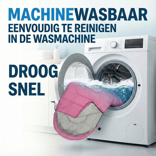 Lichtgewicht Slaapzak 1kg voor Kinderen - Compacte Envelop Slaapzak met Capuchon - 170x70 cm - Waterafstotend 380T Nylon - 4 Seizoenen - Machine Wasbaar - Ideaal voor Kamperen, Logeren & Wandelen - 2×Wegs Rits Inclusief Compressiezak - Roze