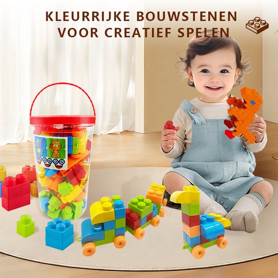 Plastic Montessori Toys - Construction Toys - 100 pcs 