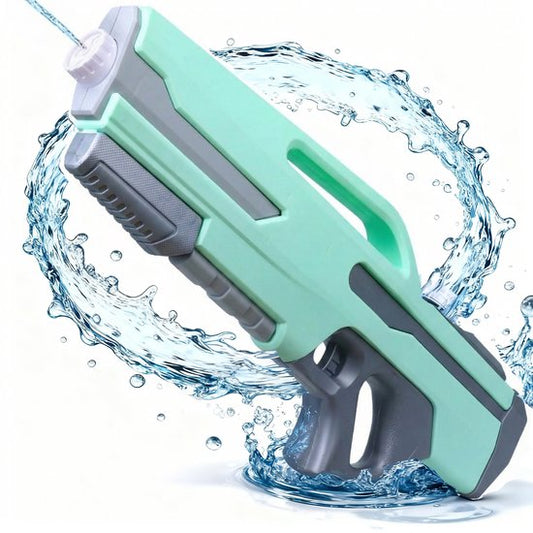 Waterpistool 54cm XL - 1200ml Grote Tank & 8m Schietbereik - Water Pistool- Watergeweer - Super Soaker - Duurzaam Waterspeelgoed voor Strand & Tuin - Buitenspeelgoed voor Kinderen & Volwassenen - 54×22×7cm - Groen, Grijs