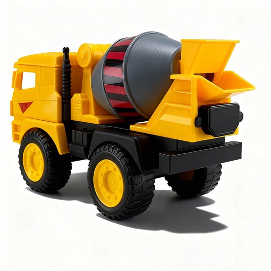 Cementmixer vrachtwagen - Bouwplaatsvoertuig - Educatief speelgoed - Kinder Speelauto's voor Jongens - Mixers - Laadwagen -Traagheidsauto - Kindercadeaus - Cadeaus voor jongens - Geel