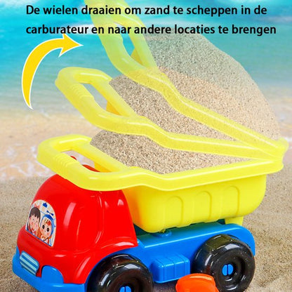 Sand Toy Truck Set - 7-Piece - Beach Toys with Car, Watering Can, Sand Molds & Shovel - Sturdy Sandbox Toys for Kids - Complete Beach Set - Sandbox Toys - Sandboxes - Outdoor Toys - Toys - Multi-color 