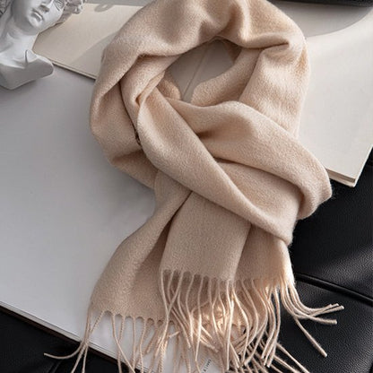 100% Cashmere Sjaal Dames - Zachte Kasjmier Wintersjaal in Chique Geschenkverpakking - Premium Kwaliteit met Waterrimpel Glans - Warm & Stijlvol - Verjaardag Cadeau voor Vrouwen - Melkwit