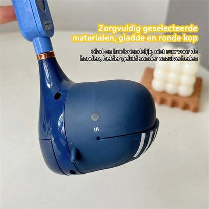 Elektrisch Muziekinstrument Walvis - Magische Speelgoed Gitaar & Synthesizer voor Kinderen - Zachte Siliconen Kop (Knijp & Glijspel) - USB Oplaadbaar - Educatief Muziekspeelgoed - Grappig muziekinstrument - Blauw