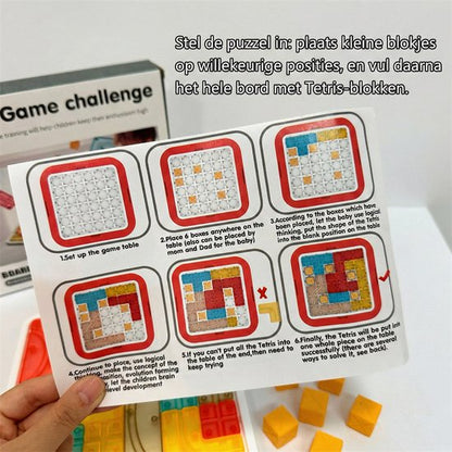 Reisspelletjes Kinderen - Educatief Logisch Denkspel voor Kinderen - Tetris Puzzel & Breinbreker - STEM Speelgoed voor Ruimtelijk Inzicht - Inclusief 14 Blokken & 6 Kubussen - Vakantie Vliegtuig / Auto - IQ Game voor 3, 4, 5, 6, 7, 8, 9+