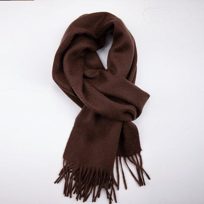 100% Cashmere Sjaal Dames - Zachte Kasjmier Wintersjaal in Chique Geschenkverpakking - Premium Kwaliteit met Waterrimpel Glans - Warm & Stijlvol - Verjaardag Cadeau voor Vrouwen - Chocolade