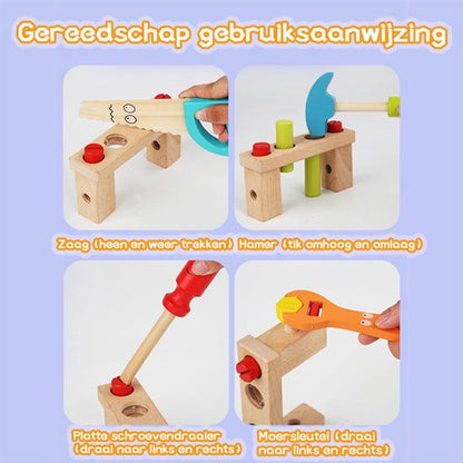 Wooden Tool Box Toy - Educational & Durable for Ages 3+ 
