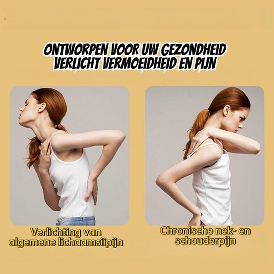 Massage Gun met Verlengd Handvat - Diepe Spiermassage & Percussie Massage - Professioneel Spiermassageapparaat voor Rug, Nek & Schouders - U-vormig & Ergonomisch Design - Draadloos Massagepistool - 4 Opzetstukken - Krachtig Spierherstel & Ontspanning