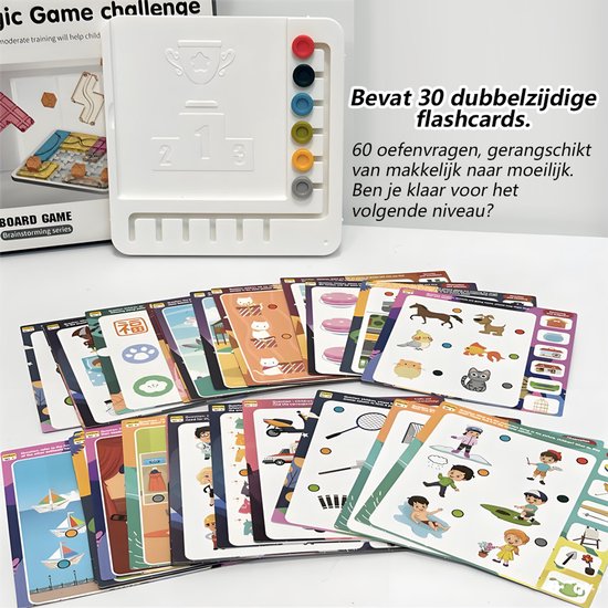 Travel Games for Kids 60 Challenges - Brain Teaser Board Game - Educational Toys - Travel Games - Logical Thinking Game & Travel Game - IQ Game - Gift for Boys and Girls - Vacation Plane / Car - Travel - Thinking Game for 3, 4, 5, 6, 7, 8, 9+ 