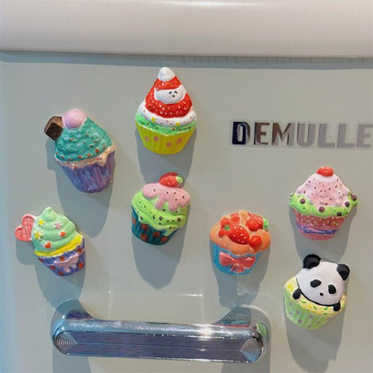 Knutselpakket Magneten Maken & Gips Gieten - DIY Creatief Speelgoed Set - Thema Eten met Taart, Kersttaart, Cupcake - Inclusief Verf & Vormpjes - Knutselen voor Kinderen - Educatief Speelgoed - Koelkast Magneten - Verjaardag Cadeau Jongens & Meisjes