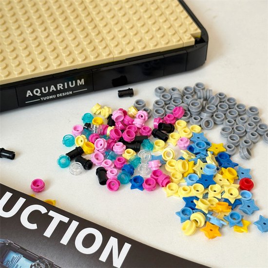 Aquarium Bouwstenenset Met Licht 570 pcs - Eco Aquarium Model Speelgoed - Bouwstenen Speelgoed - Aquarium bouwset - Geschikt voor decoratie en educatie 8+ - Educatief Speelgoed - Creatief Knutselpakket - Verjaardag Cadeau voor Jongens & Meisjes