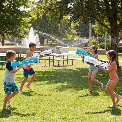 Elektrisch Waterpistool 46cm XL - 7m Bereik - 350ml - Water Pistool met Licht - Automatisch Watergeweer - Super Soaker - Waterspeelgoed - Elektrisch speelgoed - Buitenspeelgoed voor Kinderen & Volwassenen - Inclusief batterij - USB Oplaadbaar - Wit