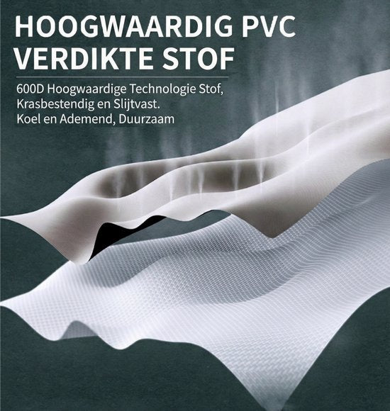 Campingstoel Maanstoel - Opvouwbaar tot 150kg - Comfortabel & Ademend met Bekerhouder - Lichtgewicht Vouwstoel met Draagtas voor Camping, Strand & Tuin - Visstoel met Armleuningen - 600D Oxford Klapstoel - Kampeerstoel - Visstoeltje Zandgeel / Beige