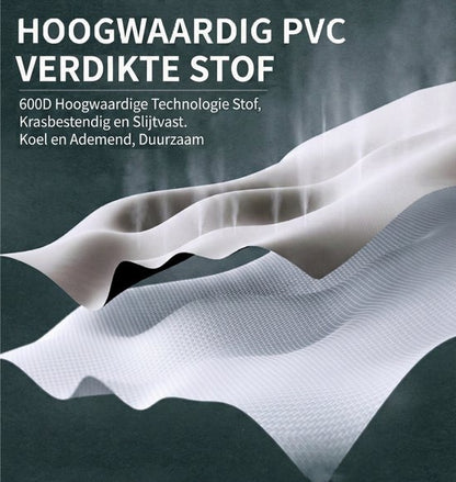 Campingstoel Maanstoel - Opvouwbaar tot 150kg - Comfortabel & Ademend met Bekerhouder - Lichtgewicht Vouwstoel met Draagtas voor Camping, Strand & Tuin - Visstoel met Armleuningen - 600D Oxford Klapstoel - Kampeerstoel - Visstoeltje Zandgeel / Beige