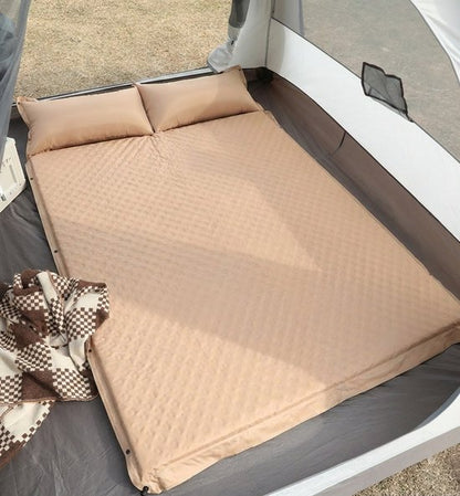 Zelfopblazende Slaapmat - 192x66 cm Extra Breed - 5 cm Dikte - Incl. Stofvrije Hoes - Comfortabe - Opvouwbaar Kamperen - Logeermatras - 1-Persoons - Kaki