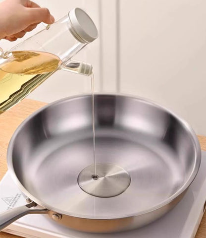 RVS Koekenpan Ø 26 cm - PFAS-vrije Bakpan Zonder Anti-aanbaklaag - Inductie & Ovenbestendig - Ideaal voor Vlees - Vaatwasserbestendig - Zilver