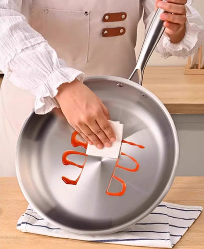 RVS Koekenpan Ø 26 cm - PFAS-vrije Bakpan Zonder Anti-aanbaklaag - Inductie & Ovenbestendig - Ideaal voor Vlees - Vaatwasserbestendig - Zilver