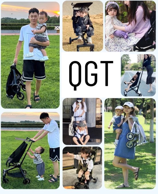 Lichtgewicht Buggy & Reisbuggy - Compact inklapbaar Kinderwagen - Opvouwbaar Wandelwagen - Tot 30kg Draagkracht - Stabiel 4-Wiel Design & Anti-Schok - Ideaal voor Camping & Auto - Oersterk Aluminium Frame - Eenhands Inklapbaar - Zwart