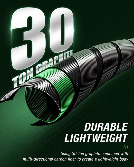 Green Phantom Telescopische Vishengel Set – 30T Grafiet – Compacte Reisset met Molen, Aas en Lijn – Voor Zoet- en Zoutwater – Voor Beginners en Gevorderden - Groen - 2.4M 8FT