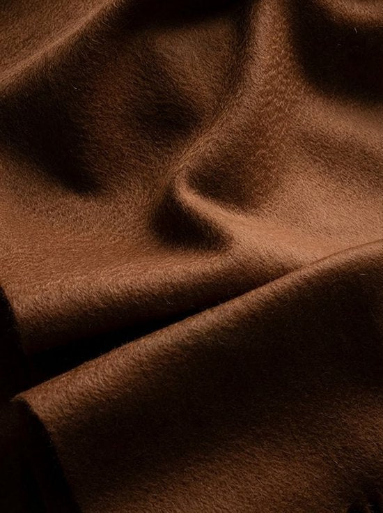 100% Cashmere Sjaal Dames - Zachte Kasjmier Wintersjaal in Chique Geschenkverpakking - Premium Kwaliteit met Waterrimpel Glans - Warm & Stijlvol - Verjaardag Cadeau voor Vrouwen - Chocolade