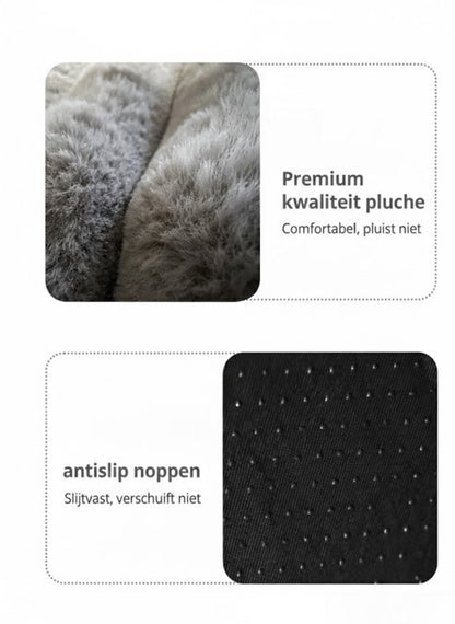 Donut Hondenmand & kattenmand 60 cm - Ronde huisdier nesten - Fluffy Hondenkussen - wasbaar - Anti-slip Mat Onderkant - Geschikt voor Pups & Kittens - Hondenmand rond - Dog Anti Stress Bed - Zacht Kattenbed - Comfortabel Nestje - grijs